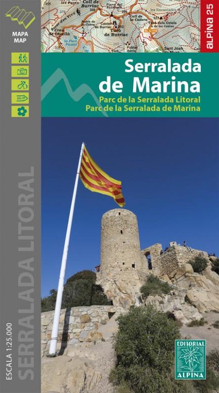 SERRALADA DE MARINA 1:25.000 PARC SERRALADA LITORA | 9788480909099