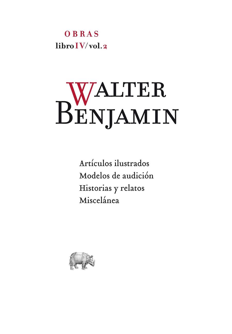 OBRA COMPLETA. LIBRO IV-2 | 9788496775893 | BENJAMIN, WALTER