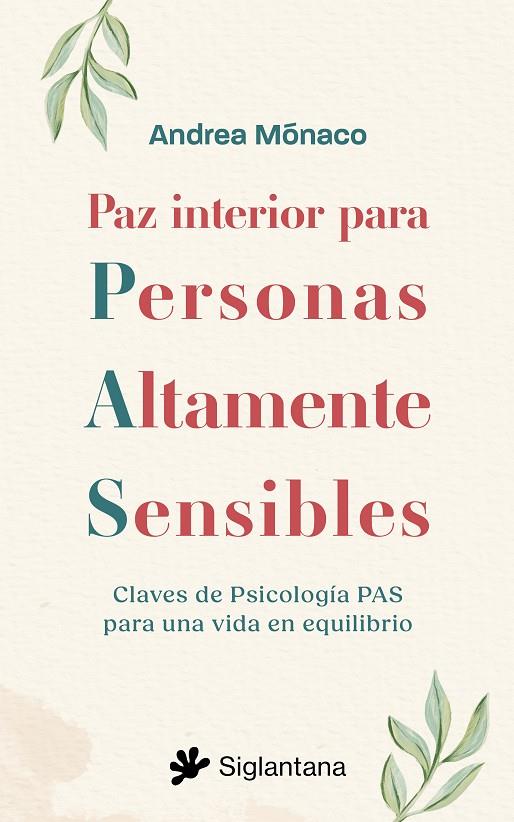PAZ INTERIOR PARA PERSONAS ALTAMENTE SENSIBLES | 9788410179554 | MÓNACO, ANDREA