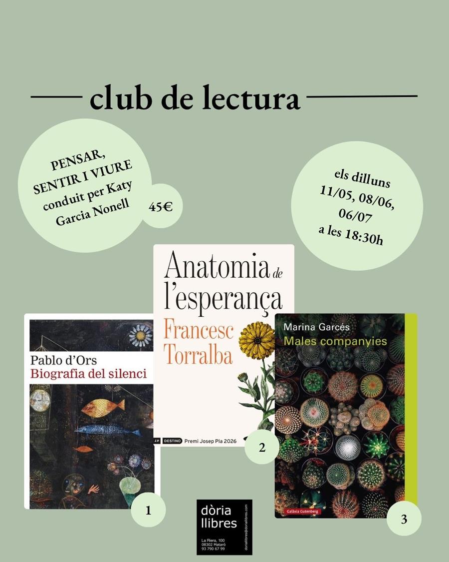 Club de lectura PENSAR, SENTIR I VIURE  - 