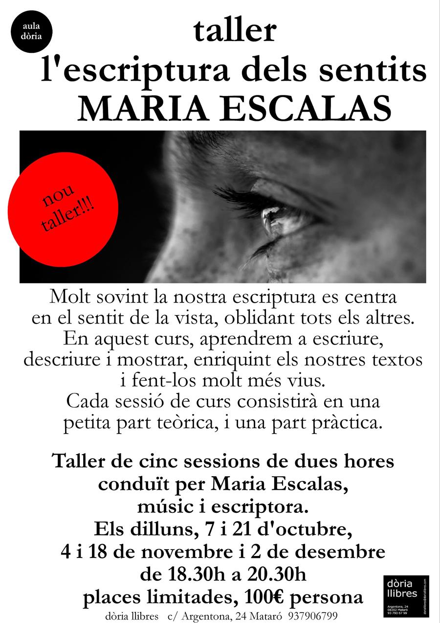 TALLER L'ESCRIPTURA DELS SENTITS - 
