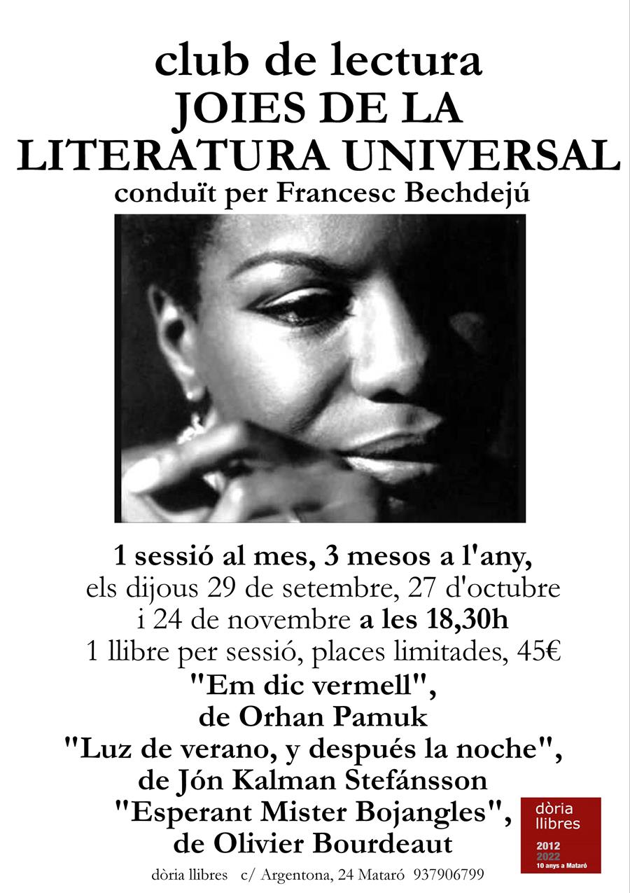CLUB DE LECTURA JOIES DE LA LITERATURA UNIVERSAL - 