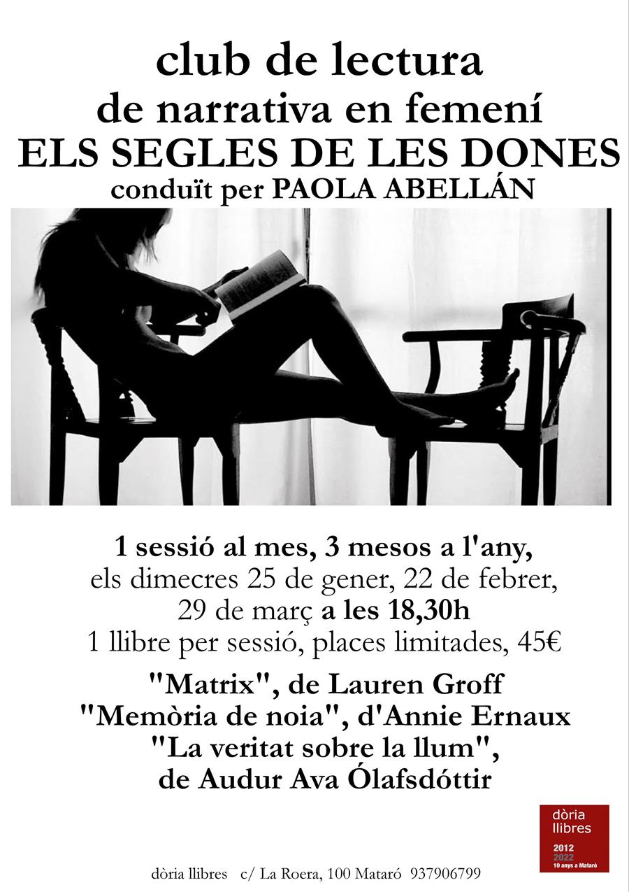 Club de lectura de narrativa en femení "Els segles de les dones" - 