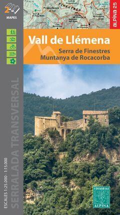 VALL DE LLEMENA 1:25.000 FINESTRES ROCACORBA -ALPINA | 9788480909471