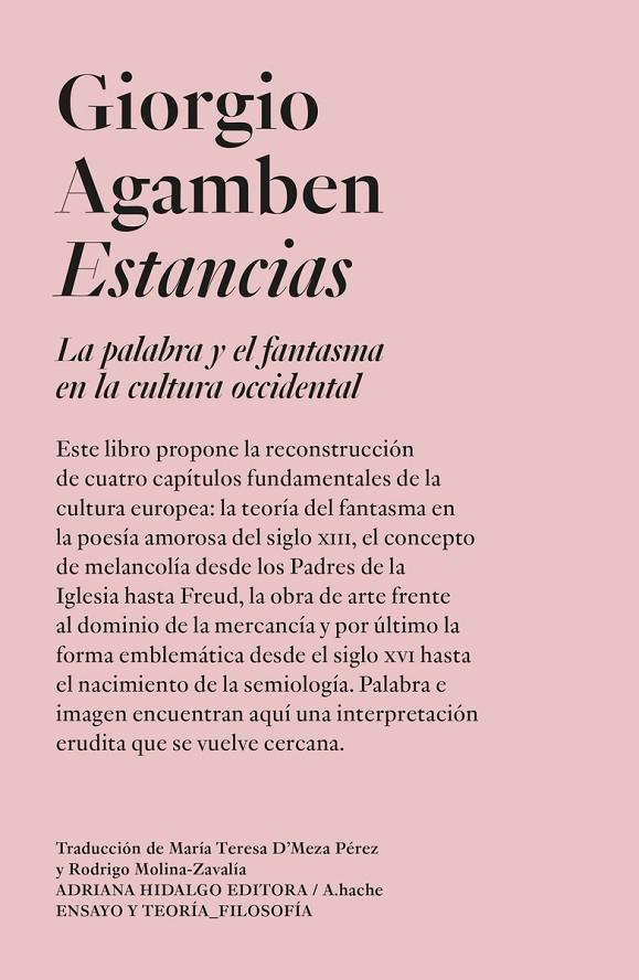ESTANCIAS | 9786316615497 | AGAMBEN, GIORGIO