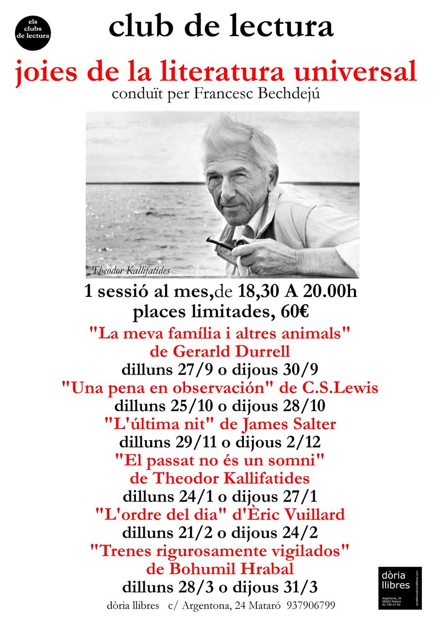 CLUB DE LECTURA JOIES DE LA LITERATURA UNIVERSAL - 
