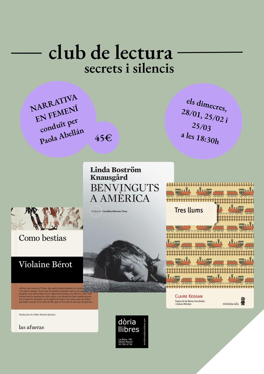 club de lectura narrativa en femení, secrets i silencis - 