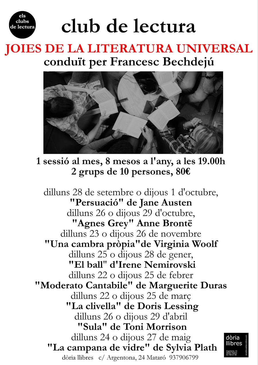 CLUB DE LECTURA JOIES DE LA LITERATURA UNIVERSAL - 