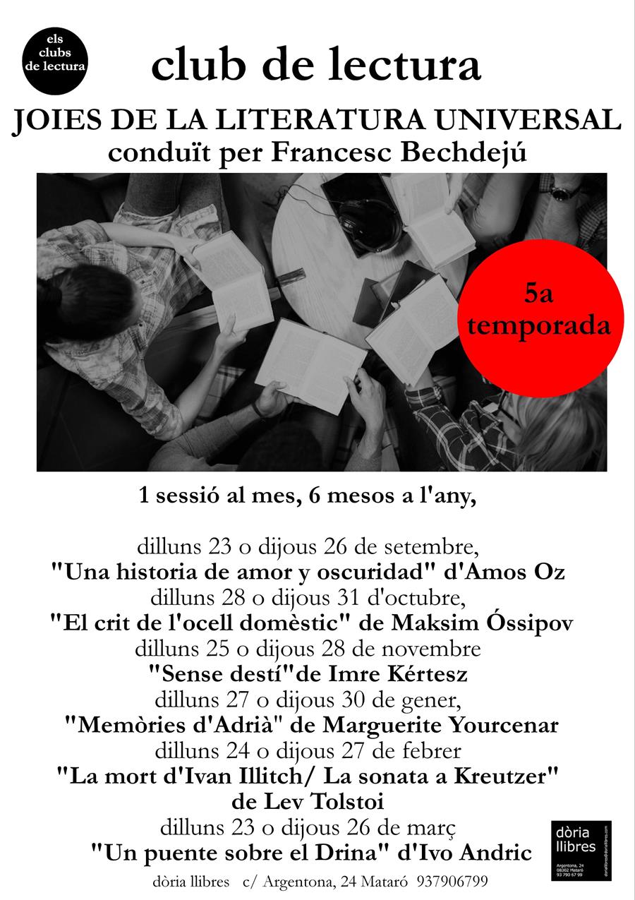 CLUB DE LECTURA JOIES DE LA LITERATURA UNIVERSAL - 