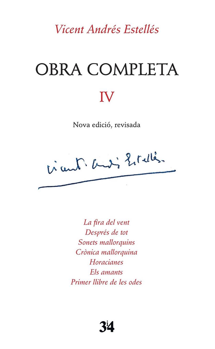 OBRA COMPLETA IV VICENT ANDRÉS ESTELLÈS | 9788416789740 | ESTELLÉS, VICENT ANDRÉS