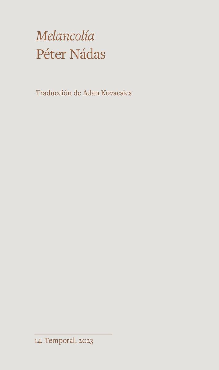 MELANCOLÍA | 9788412656121 | NÁDAS, PÉTER