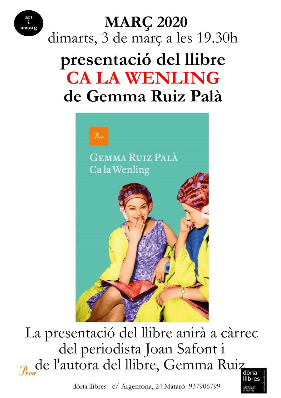 PRESENTACIÓ DEL LLIBRE "CA LA WENLING" DE GEMMA RUIZ PALÀ - 
