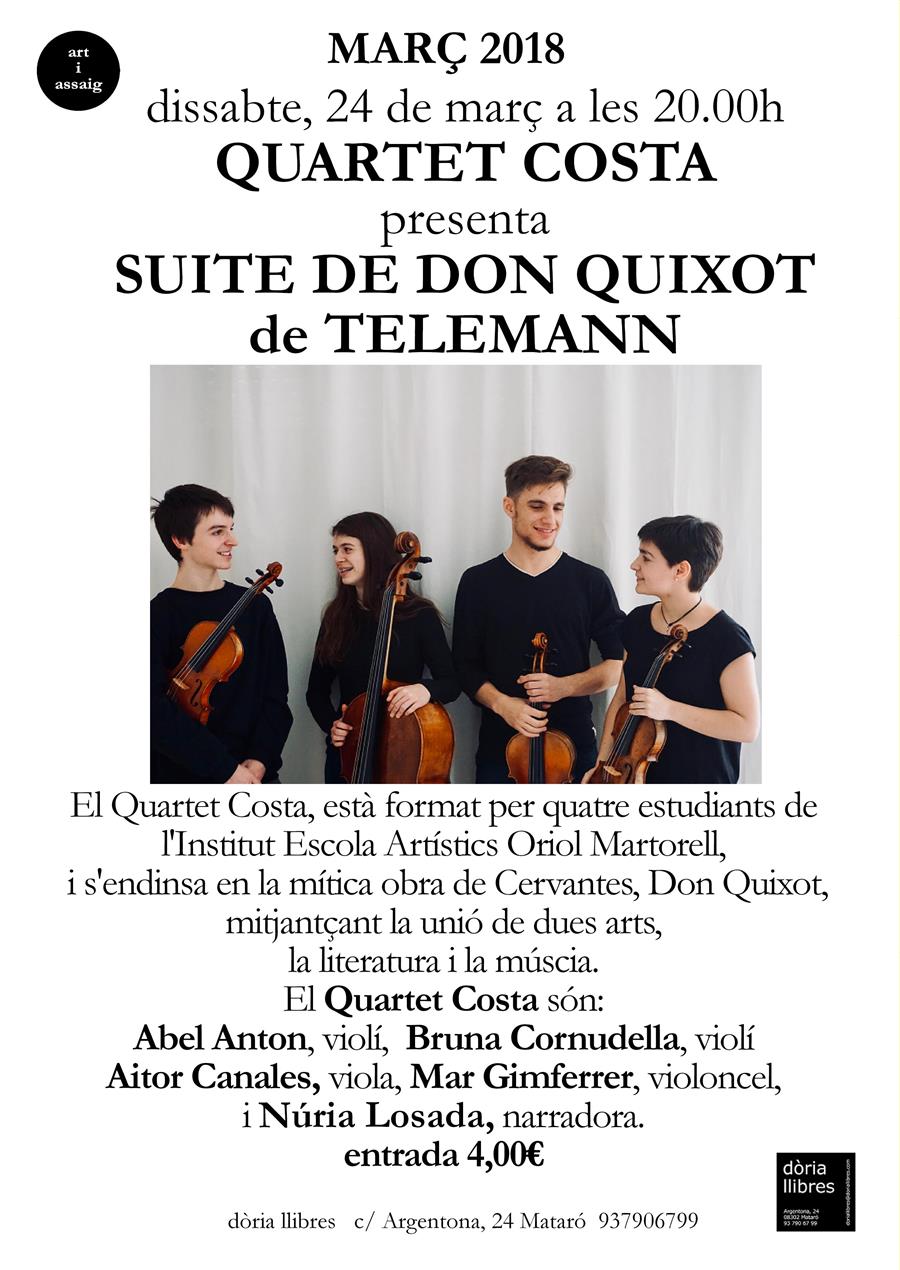 Quartet Costa Presenta.... Suite de Don Quixot de Telemann - 