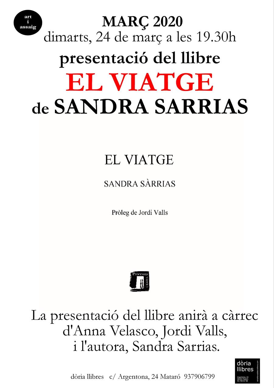 PRESENTACIÓ DEL LIBRE "EL VIATGE" DE SANDRA SARRIAS - 