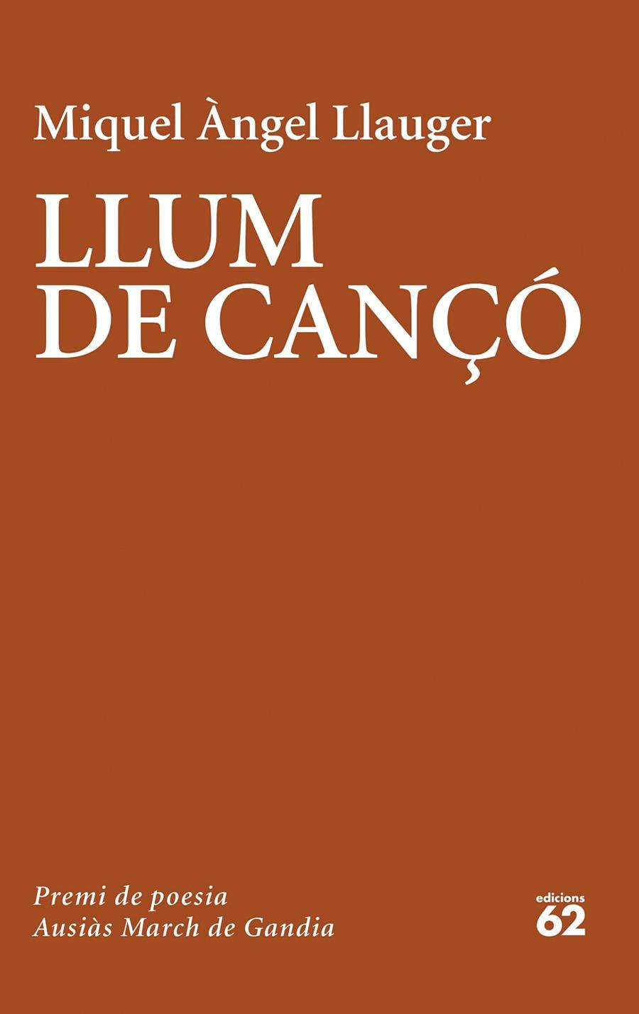 LLUM DE CANÇÓ | 9788429779981 | LLAUGER ROSSELLÓ, MIQUEL ÀNGEL