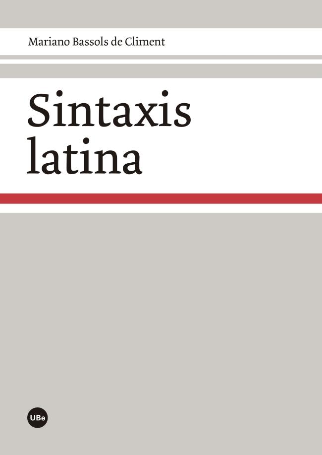 SINTAXIS LATINA | 9788447538935 | BASSOLS DE CLIMENT, MARIANO