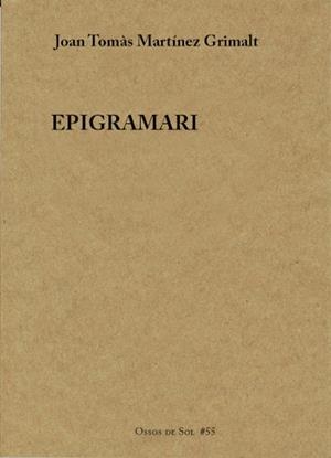 EPIGRAMARI | 9788412220650 | MARTÍNEZ GRIMALT, JOAN TOMÀS
