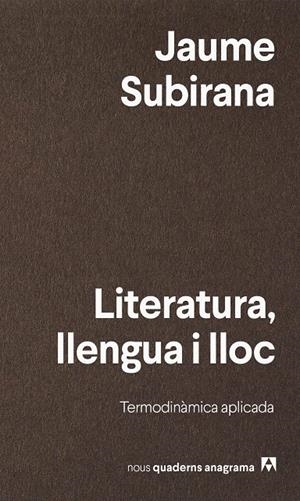 LITERATURA, LLENGUA I LLOC | 9788433947161 | SUBIRANA, JAUME