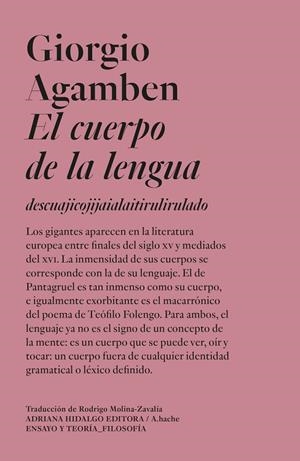 EL CUERPO DE LA LENGUA | 9788419208965 | AGAMBEN, GIORGIO